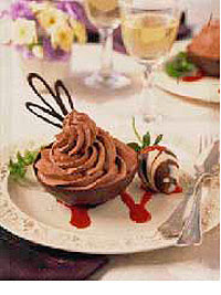 Chocolate Cups with Rich Chocolate Mousse