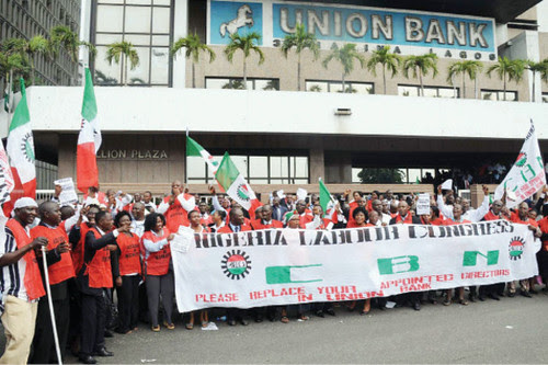 The Nigeria Labour Congress has vowed to picket Union Bank branches over a dispute involving the recognition of the labour organization. The NLC represents large numbers of workers across Africa's most populous state. by Pan-African News Wire File Photos