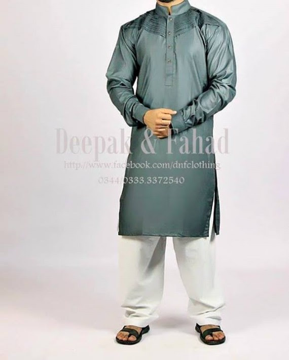 Mens-Boy-New-Summer-Eid-Dress-Kurta-Kamiz-Salwar-Pajama-by-Deepak-Fahad-14 Mens-Boy-New-Summer-Eid-Dress-Kurta-Kamiz-Salwar-Pajama-2013-by-Deepak-Fahad-14