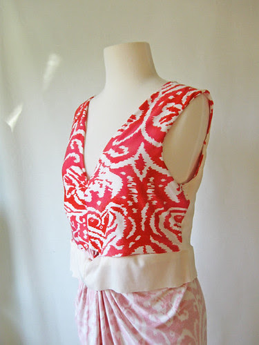 Coral dress inside front