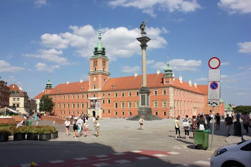 Exact center of Warsaw, near Old Town