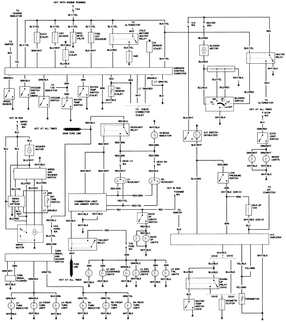 1987 Toyotum 4runner Sr5 22re Efi Wiring Diagram - Wiring Diagram Schema
