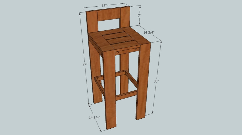 Free Bar Stool Woodworking Plans