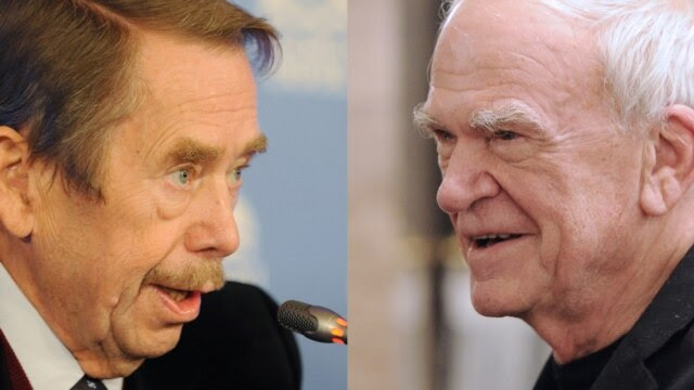Former President Vaclav Havel (left) and writer Milan Kundera sparred in print