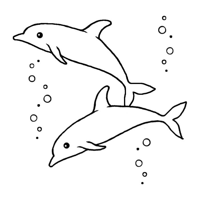 美しい花の画像 新鮮なイルカ イラスト 白黒