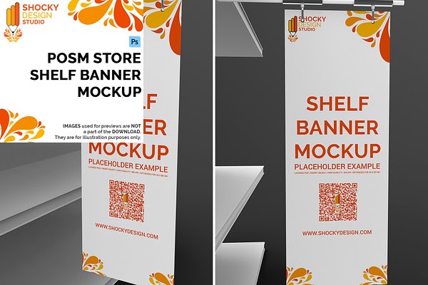 Download Posm Store Shelf Banner Mockup Psd Mockup PSD Mockup Templates