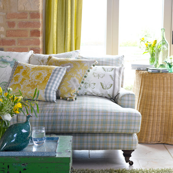 Spring-like country living room | Living room design | Living room colours | Image | Housetohome