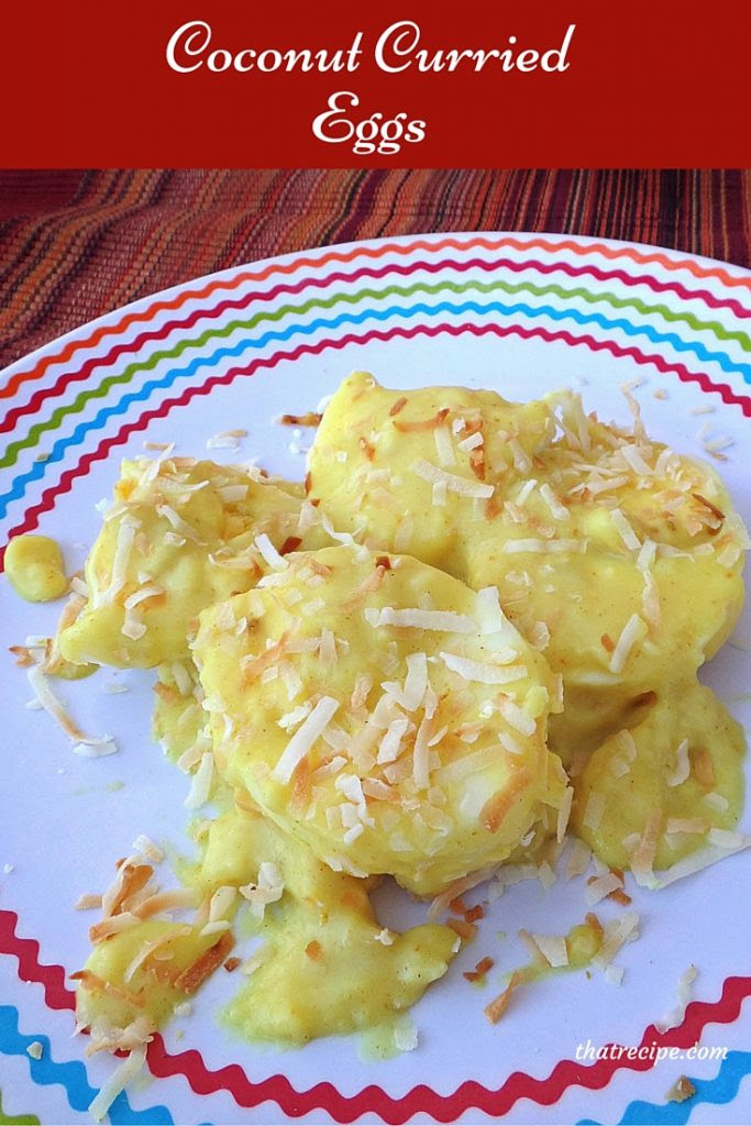 Coconut Curried Eggs pin