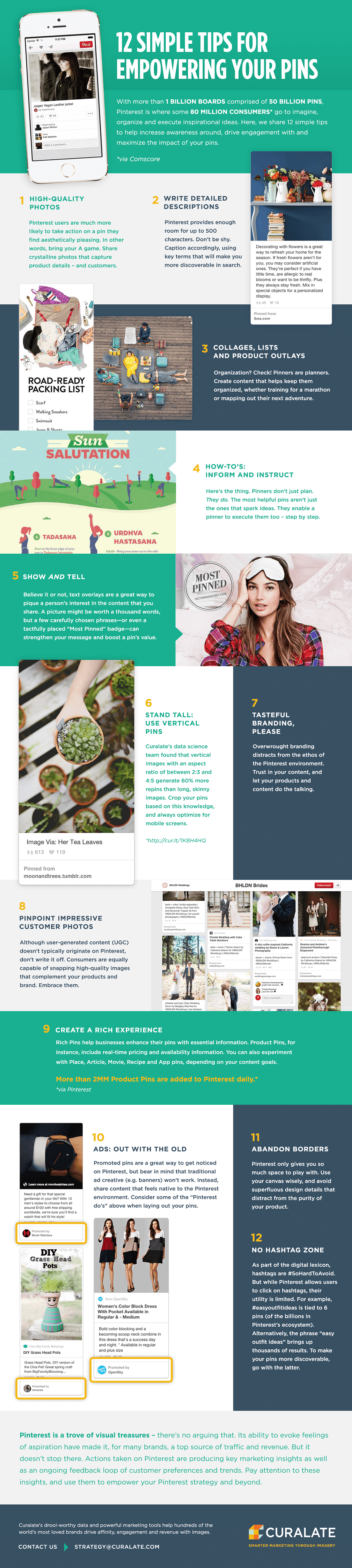 12 Simple Tips for Empowering Your Pins - #Infographic #pinterest #socialmedia #SocialMedia Marketing: 12 Simple Tips For Empowering Your Pins On #Pinterest - #infographic