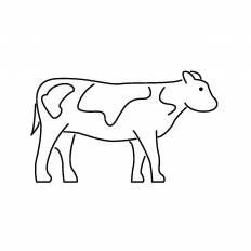 美しい花の画像 エレガント手書き 牛 イラスト フリー