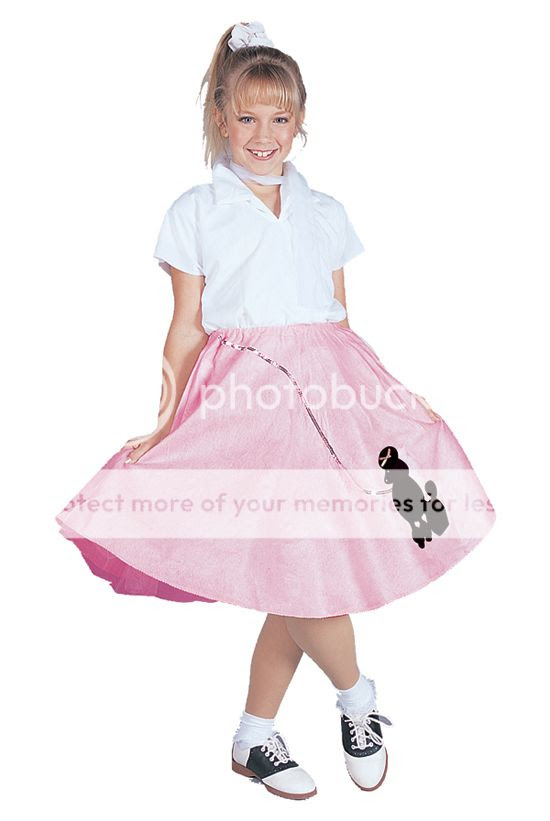 1950s poodle skirt halloween costume with shirt 50s sock