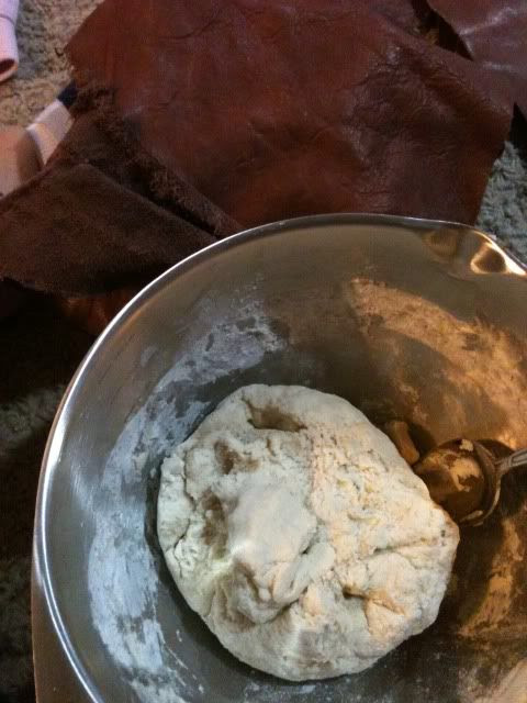 Salt dough and leather