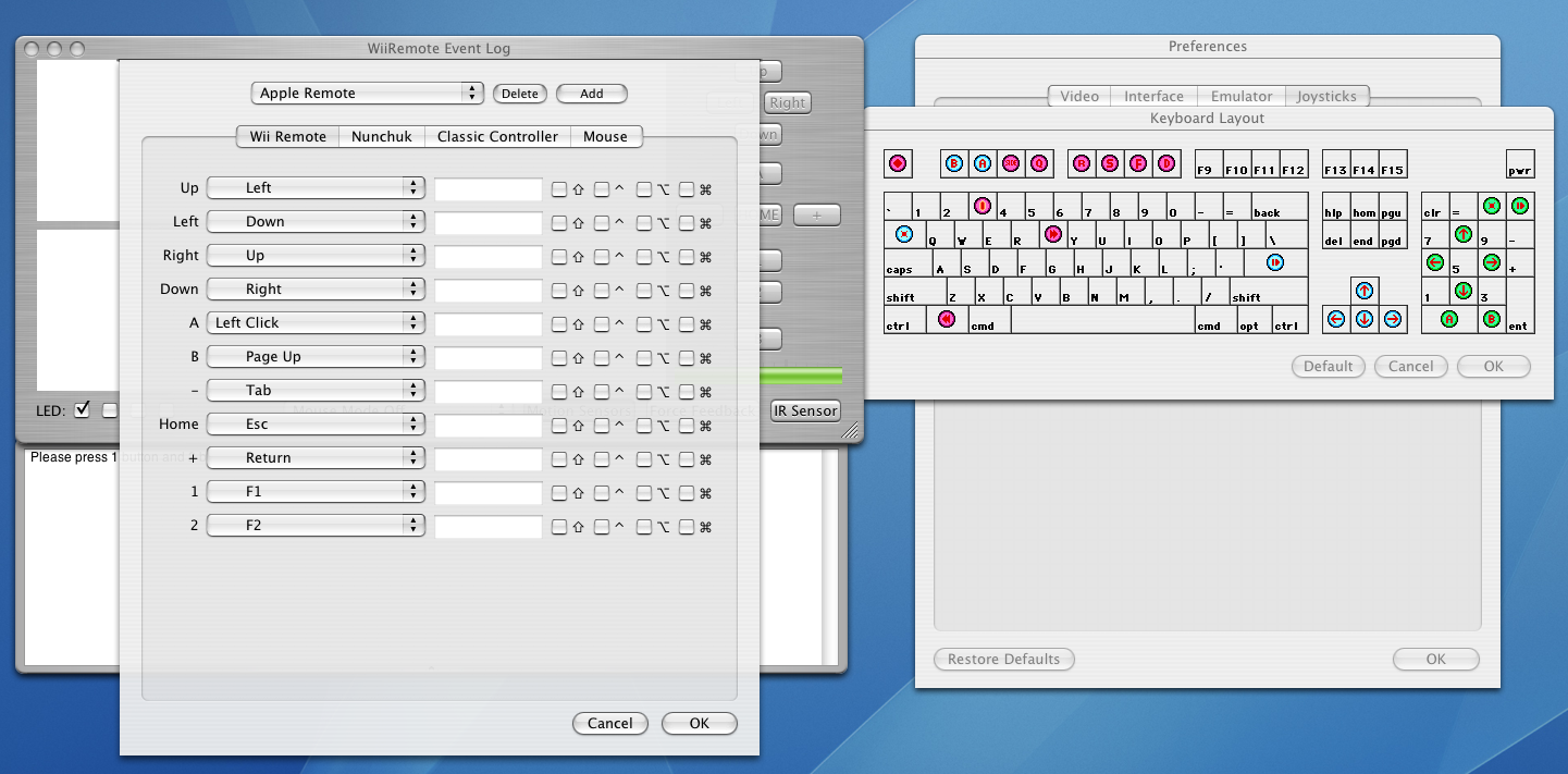 Configuring DarwiinRemote and Nestopia
