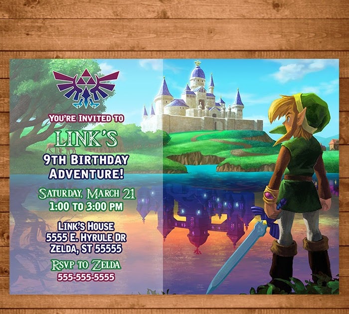 Carte Invitation Anniversaire Zelda Keith