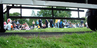 View from behind and under the platform