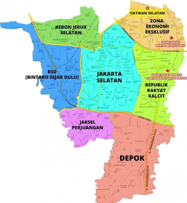 Map Jagakarsa Jakarta Selatan  Maps of the World