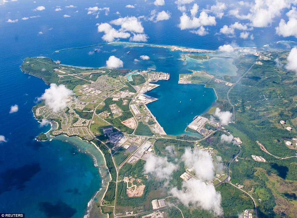 Naval Base Guam (file above) is located on the west side of the island. There is an estimated 6,300 active duty Navy members and 6,900 family members living on Guam as well as a significant population of retired military personnel