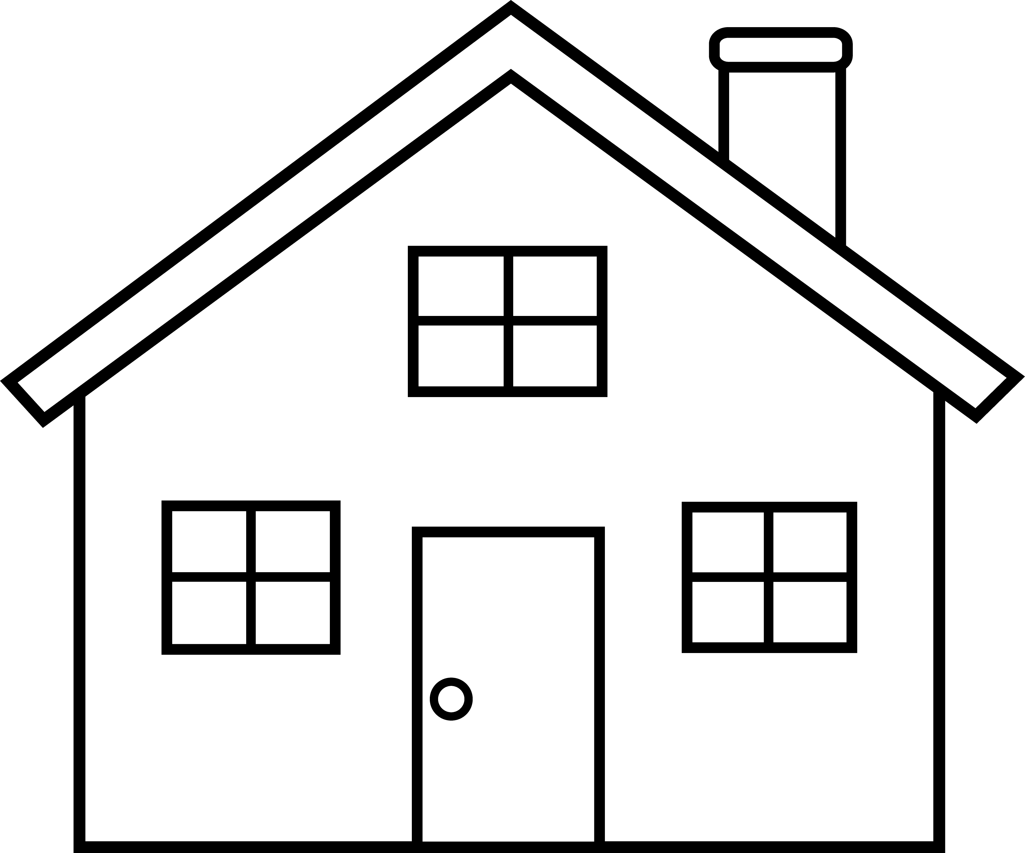 Transparent House Clipart Black And White Png Rectangle Circle