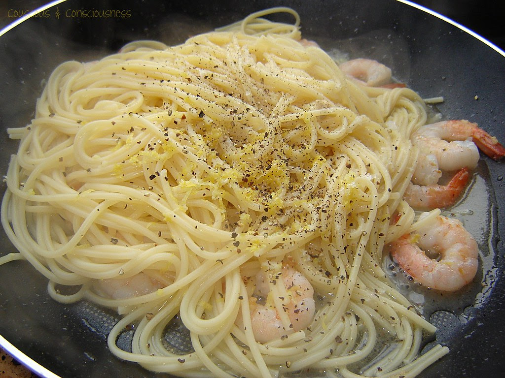Spaghetti with Shrimp & Lemon Oil 4