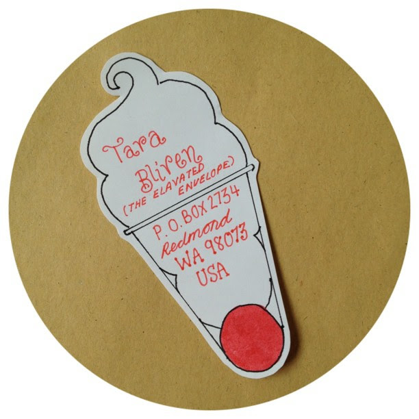 Wrote the wrong address on the first one so recreated this one #elevatedenvelope #addresslabel #snailmail #penpal #screwball #icecream