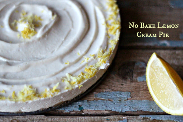 No Bake Lemon Cream Pie, G-f, D-f, V opt.
