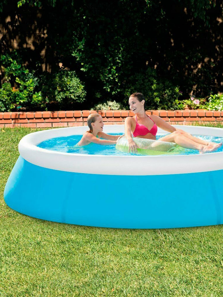Blue Backyard Garden Kiddie Pool Inflatable Soonly Inflatable Pool For Kid And Adult Outdoor Summer Water Party 125x71x27inch 7 People Patio Lawn Garden Pools Hot Tubs Supplies
