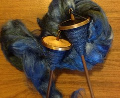 Blue silk spindles