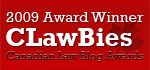 2009 Canadian Law Blog Awards Winner