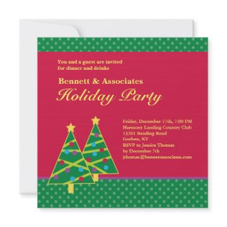 Christmas Tree Holiday Party Invitation invitation