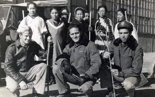 Seymour Gibbs and Okinawa Villagers - 1945