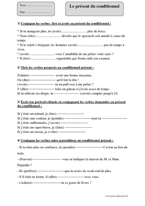 Le conditionnel présent - ćwiczenie 2 - Francuski przy kawie