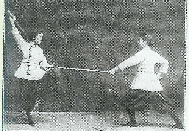 A photo of female martial artists from the Jingwu Anniversary Book.  The woman on the left is Chen Shichao, one of the most vocal campaigners for the equality of female martial artists within Jingwu.  She toured China and south east Asia promoting female involvement in the martial arts.