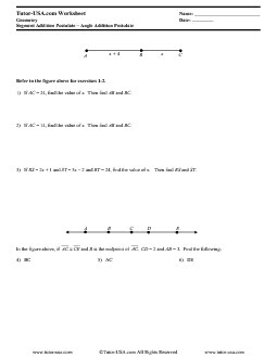 Segment Addition Postulate Practice Pdf - William Hopper's Addition ...