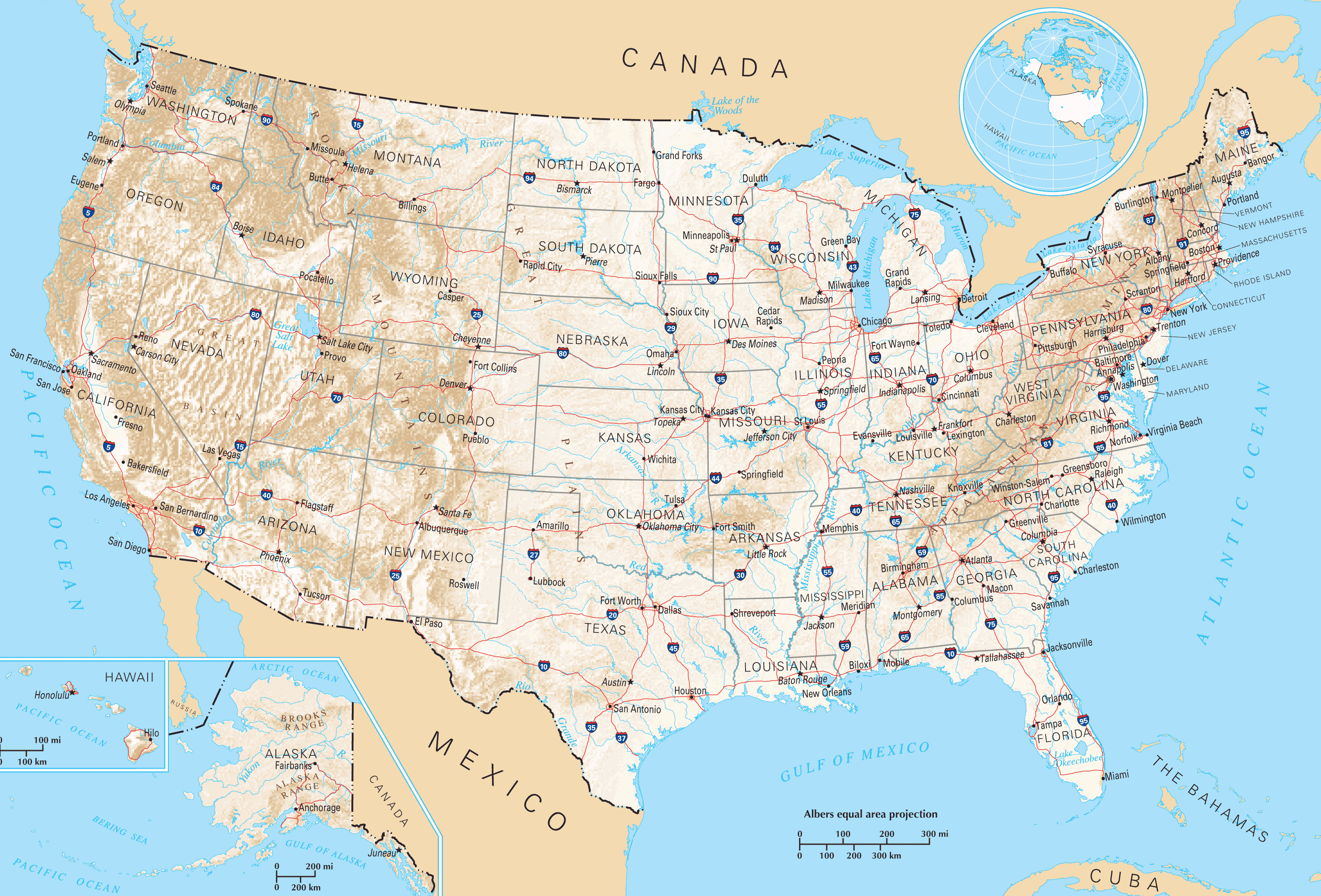 Map United States Driving - Direct Map