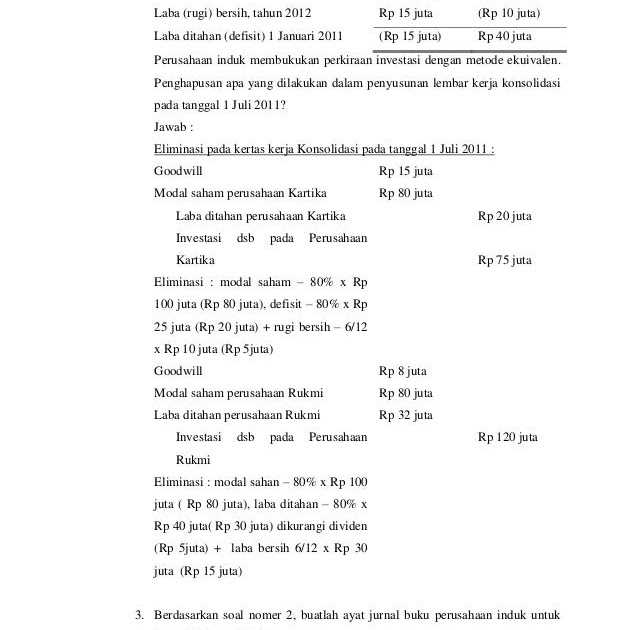 Soal dan jawaban akuntansi keuangan lanjutan 2