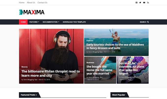 Maxima - Premium Magazine Blogger Template