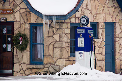 Pure-Pep Gas Pump, Davis and Barnard Filling Station, 1926, Spring Green, Wisconsin
