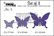 Set of 3 Butterflies no. 1 stansen / Set of 3 Butterflies no. 1 dies
