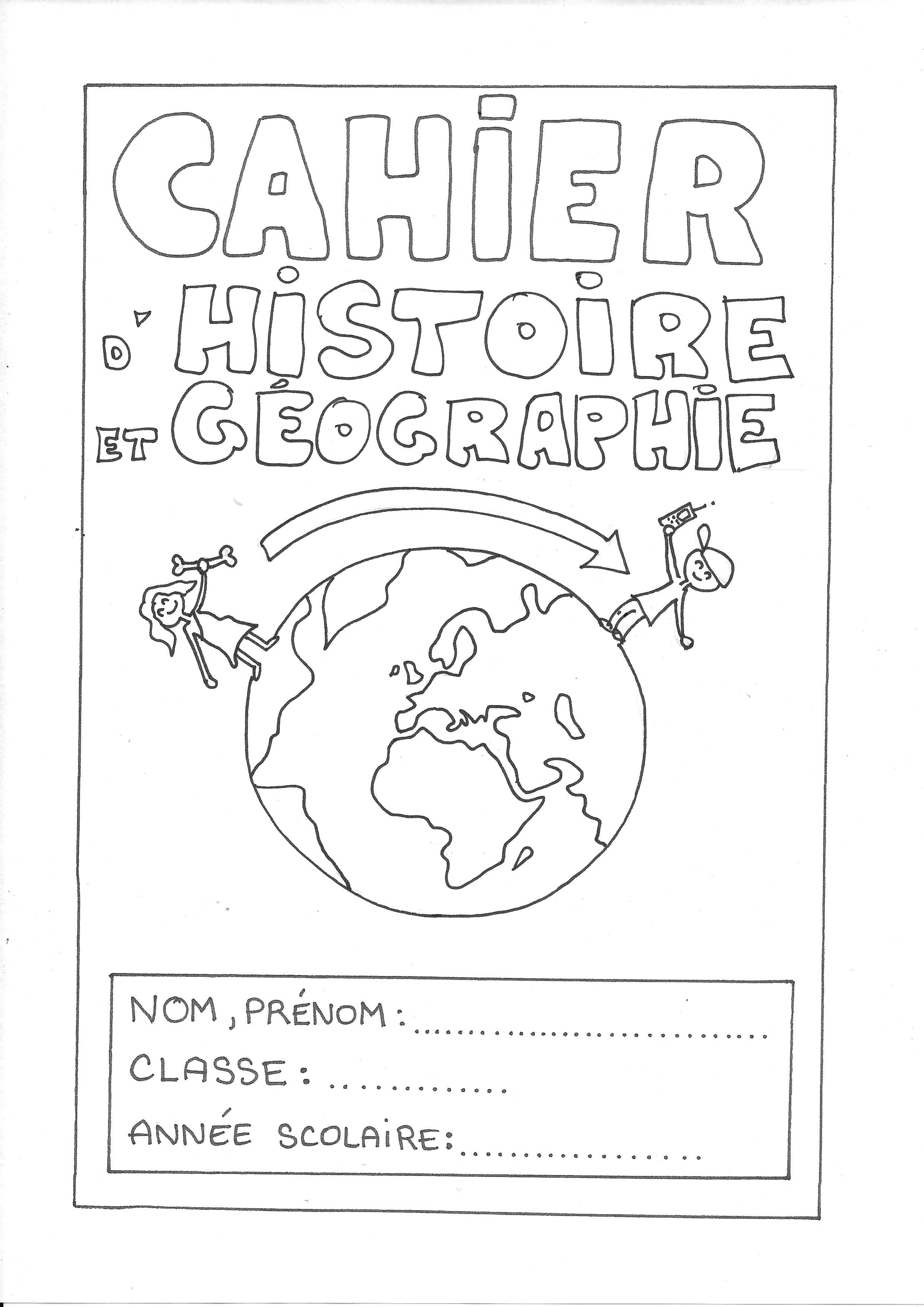 Page De Garde Histoire Geographie Emc Page De Garde Cahier Histoire Geographie - Aperçu Historique