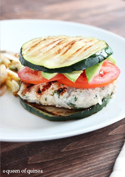 Herbed Turkey Burgers with Zucchini Buns | Gluten-Free | Queen of Quinoa Herbed Turkey Burgers with Zucchini Buns | Gluten-Free | Queen of Quinoa