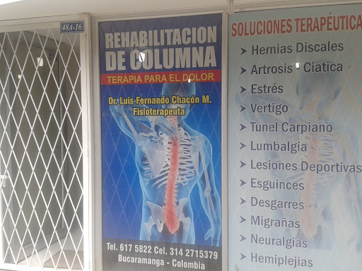 Rehabilitación de Columna. Dr Chacón