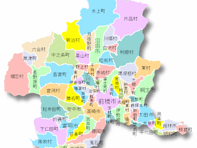 上 群馬 県 日本 地図 151909