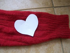 Felted Sweater Heart Ornaments