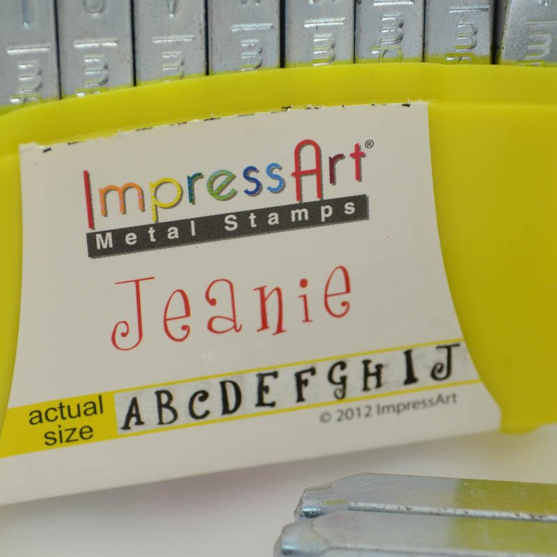 s39267 ImpressArt Stamps - 4 mm Stamp/Punch Collection - Jeanie - UPPERCASE Letters (Set)