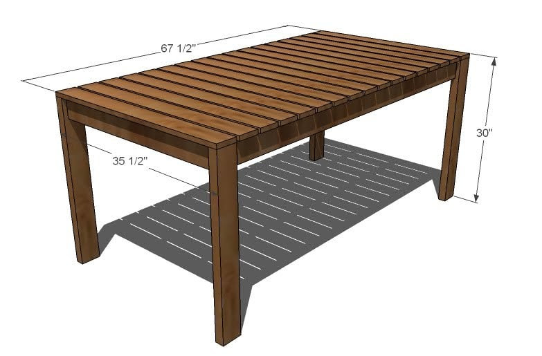 Ana White | Build a Simple Outdoor Dining Table | Free and Easy ...