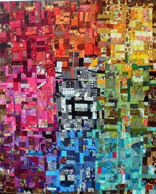 Amazing Tehcnicolor Dream Scrap Quilt