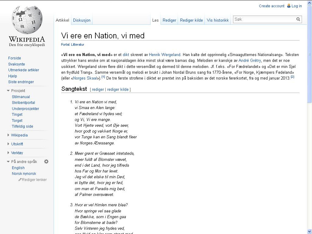 vi er en nasjon wiki