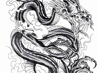 Dragon Tattoo Chinese Dragon Line Drawing