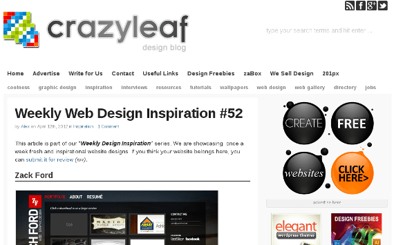 مجنون المدونة ورقة تصميم Crazy Leaf Design Blog