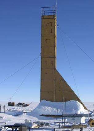 The head of the drilling rig used by the research team to drill to the Vostok underground lake